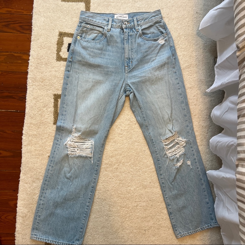 SLVRLKE High Rise Boyfriend Distressed Jeans